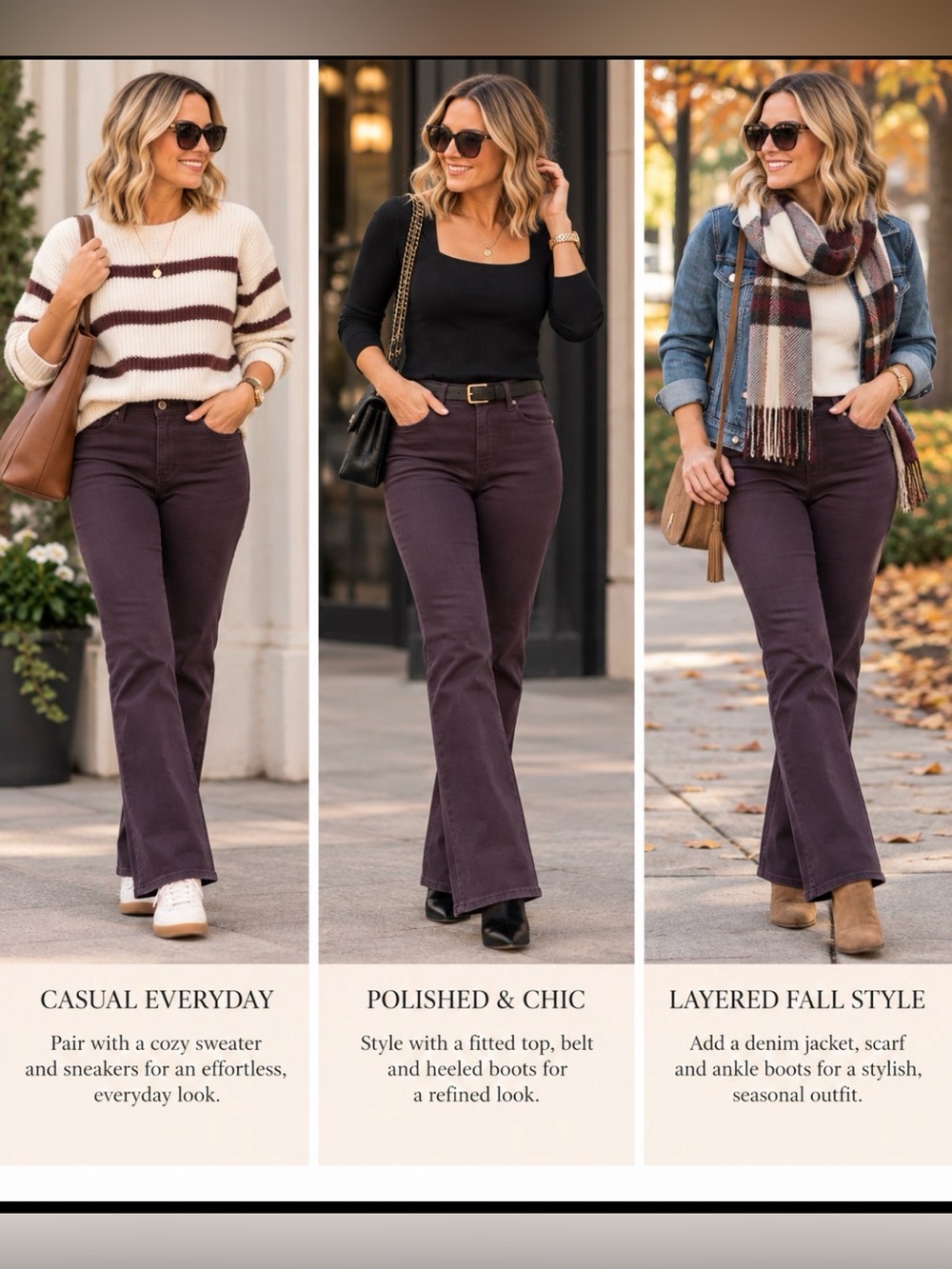 Wit & Wisdom Boot-Cut Jeans in Deep Purple/plum
